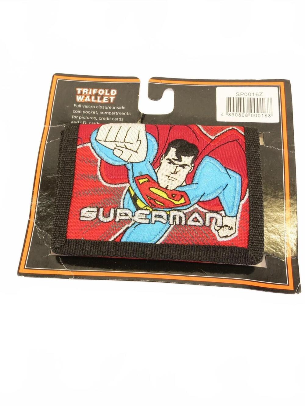 Vintage Warner Bros. Dc Comics Kids Superman Tri-Fold Wallet